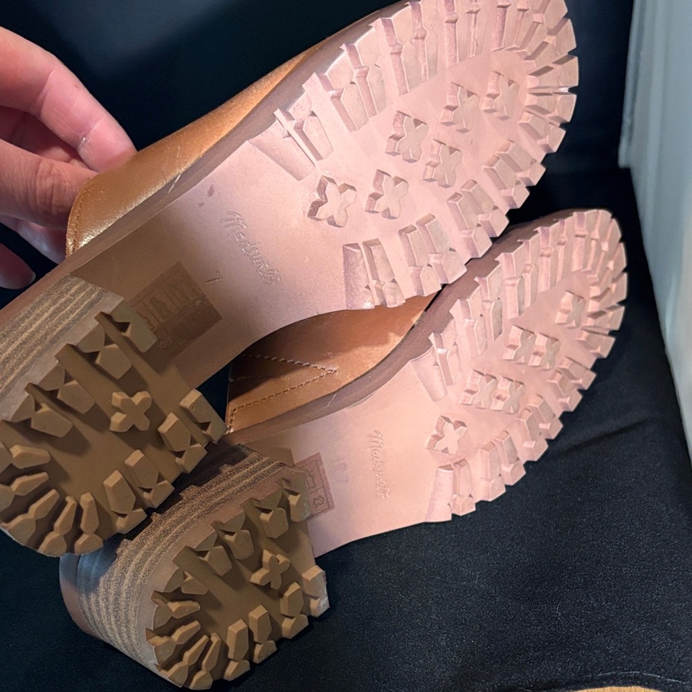 Madewell size 7 The Mindy Mule boho Tan Leather Slip-On Loafers - Picture 12 of 13